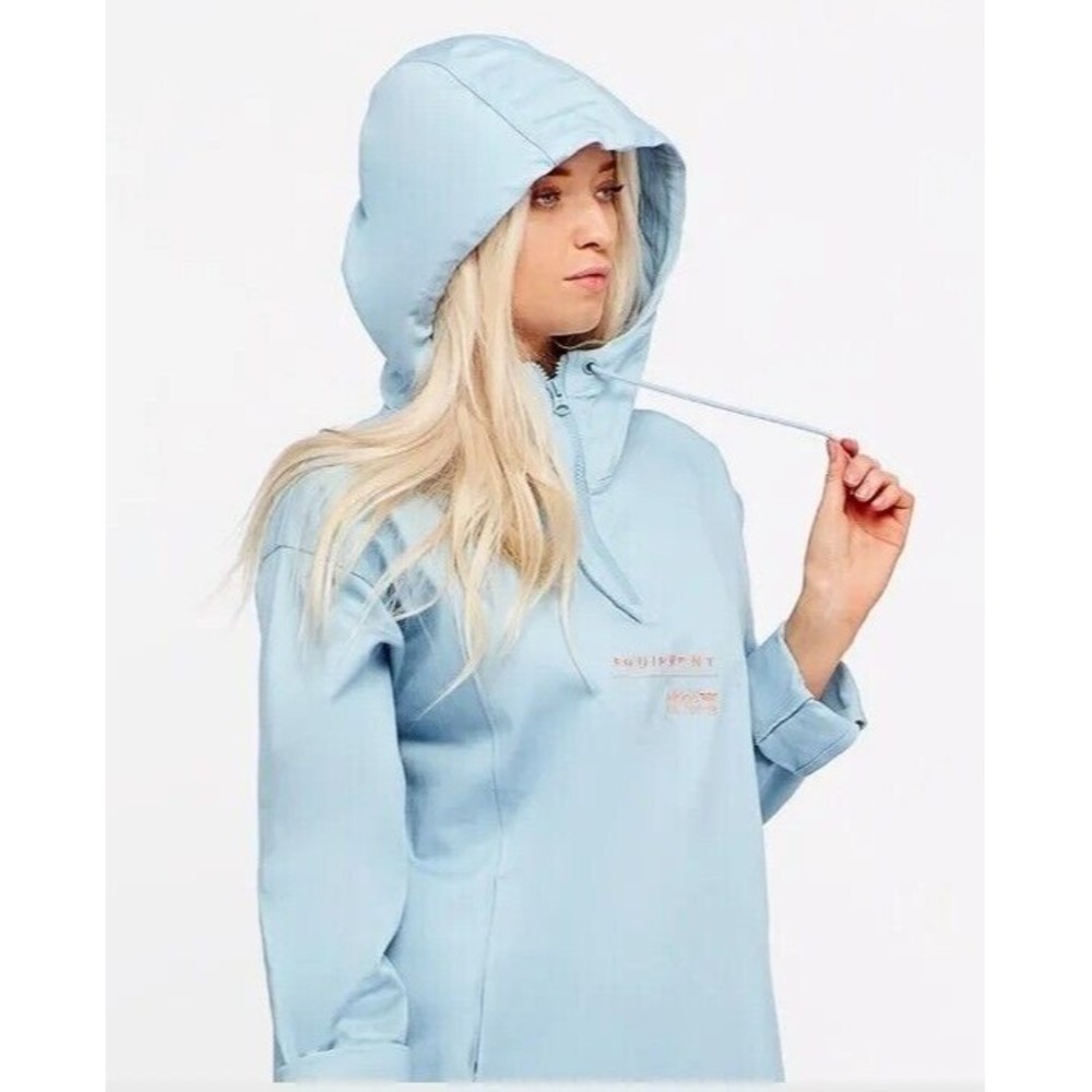 ADIDAS HOODIE EQT WOMENS LARGE LONG SLEEVE BLUE MSRP $90 NEW